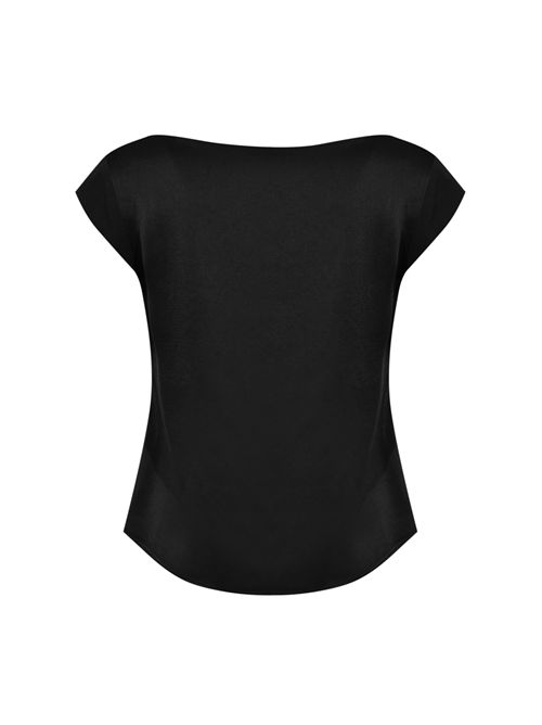 Blusa in raso di viscosa Nero Herno | BL00009DR 127279300
